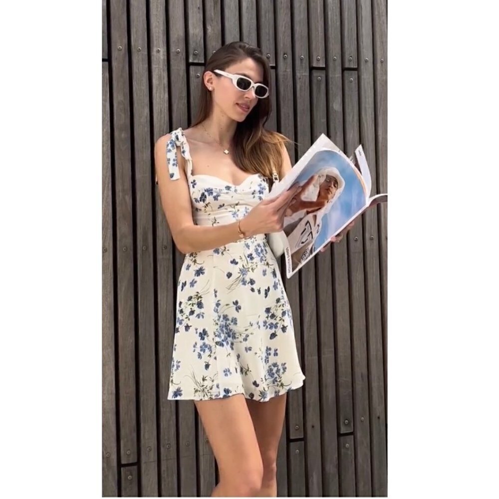 REFORMATION Niara Floral Minidress in Clarita Size US 8